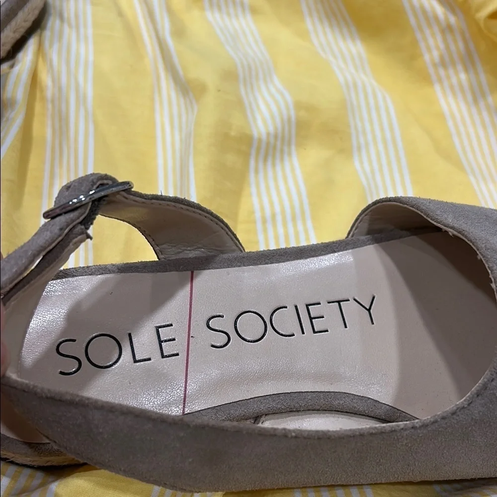 Sole Society Tan Espadrille Shoes EUC